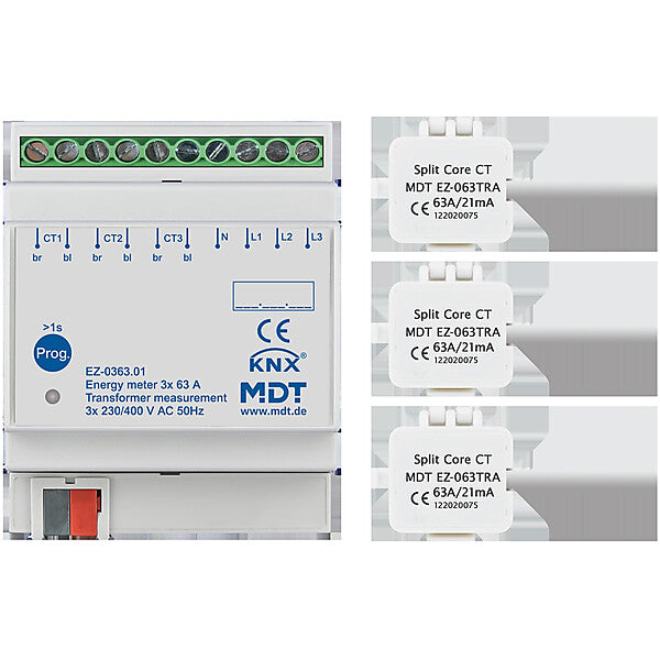 MDT technologies Energiezähler 3-fach 63 A, Wandlermessung EZ-0363.01